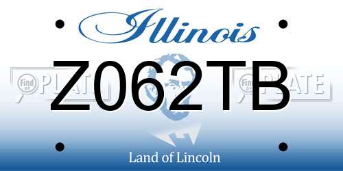Z062TB Illinois License Plate
