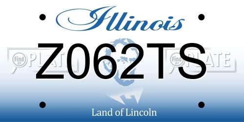 Z062TS Illinois License Plate