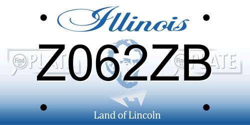 Z062ZB Illinois License Plate