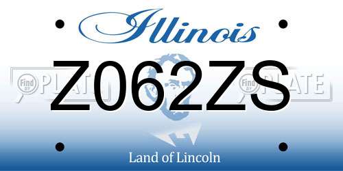 Z062ZS Illinois License Plate