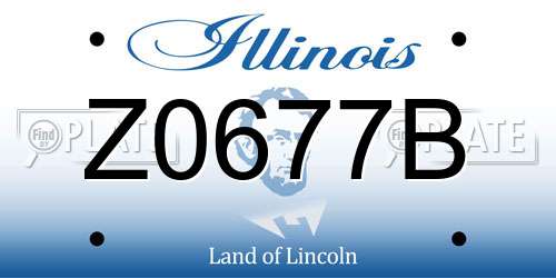 Z0677B Illinois License Plate