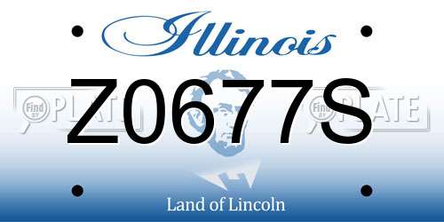 Z0677S Illinois License Plate