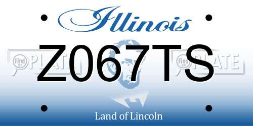 Z067TS Illinois License Plate