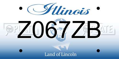 Z067ZB Illinois License Plate