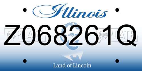 Z068261Q Illinois License Plate