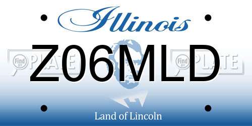 Z06MLD Illinois License Plate