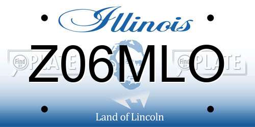 Z06MLO Illinois License Plate
