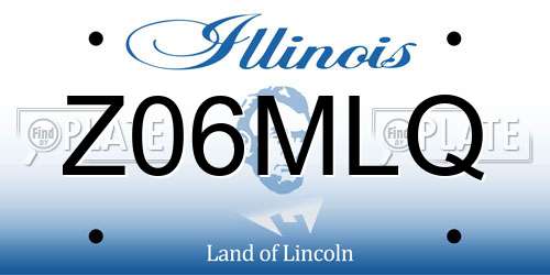 Z06MLQ Illinois License Plate