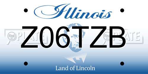 Z06TZB Illinois License Plate