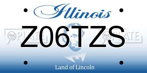 Z06TZS Illinois License Plate