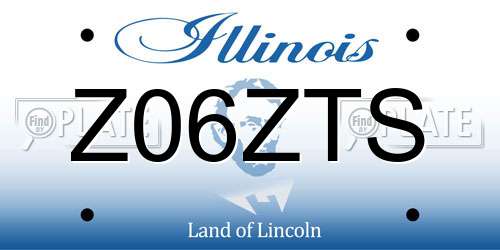 Z06ZTS Illinois License Plate