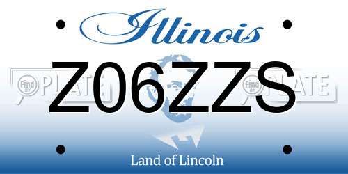 Z06ZZS Illinois License Plate