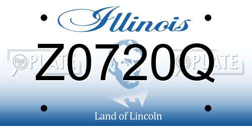 Z0720Q Illinois License Plate