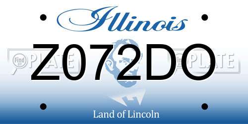 Z072DO Illinois License Plate