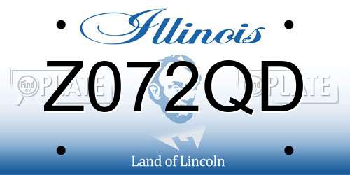 Z072QD Illinois License Plate