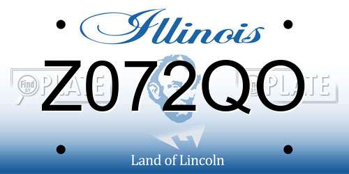 Z072QO Illinois License Plate