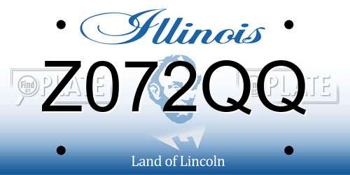 Z072QQ Illinois License Plate