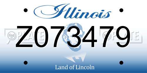 Z073479 Illinois License Plate