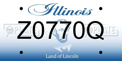 Z0770Q Illinois License Plate
