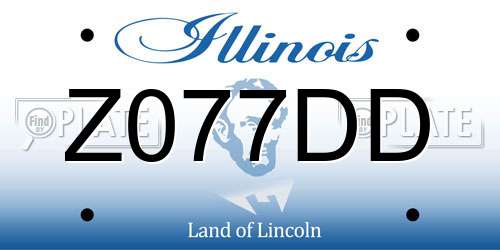 Z077DD Illinois License Plate
