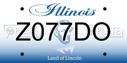 Z077DO Illinois License Plate