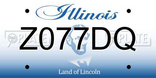 Z077DQ Illinois License Plate