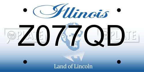 Z077QD Illinois License Plate