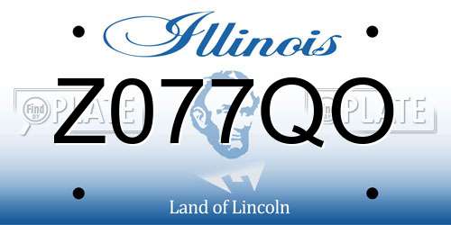 Z077QO Illinois License Plate