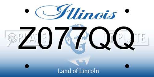 Z077QQ Illinois License Plate