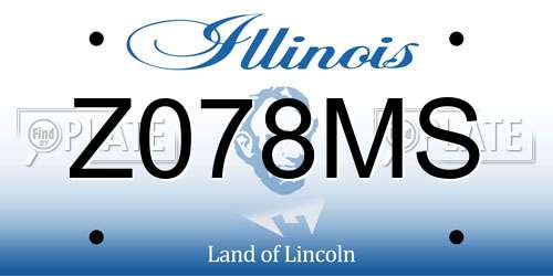 Z078MS Illinois License Plate