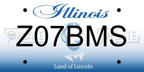 Z07BMS Illinois License Plate