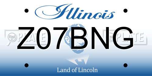 Z07BNG Illinois License Plate