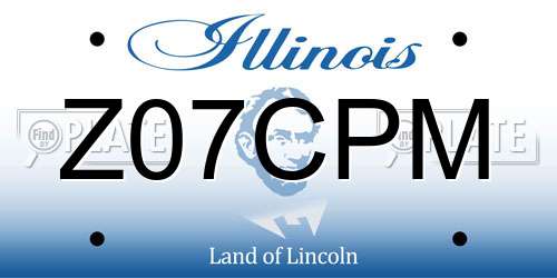 Z07CPM Illinois License Plate