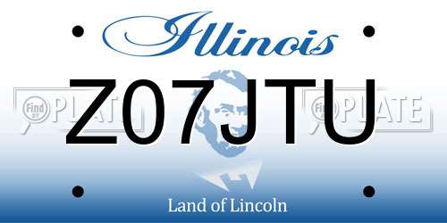 Z07JTU Illinois License Plate