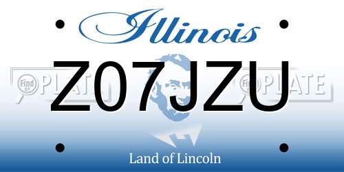 Z07JZU Illinois License Plate