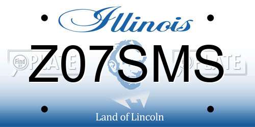 Z07SMS Illinois License Plate