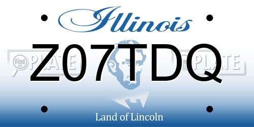 Z07TDQ Illinois License Plate