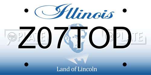Z07TOD Illinois License Plate