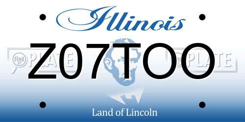 Z07TOO Illinois License Plate