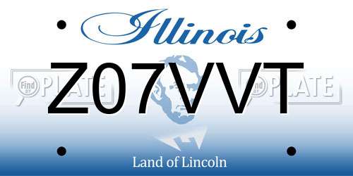 Z07VVT Illinois License Plate