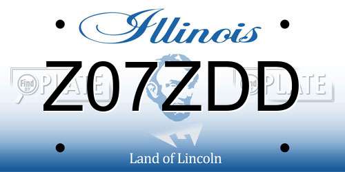 Z07ZDD Illinois License Plate