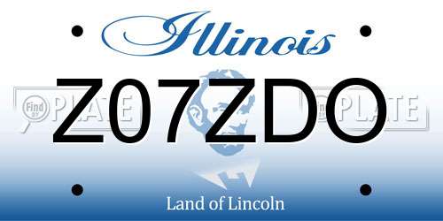Z07ZDO Illinois License Plate