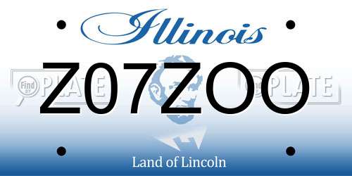 Z07ZOO Illinois License Plate