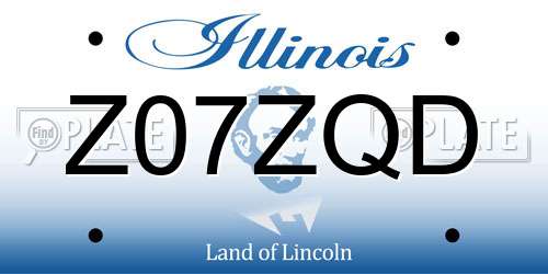 Z07ZQD Illinois License Plate