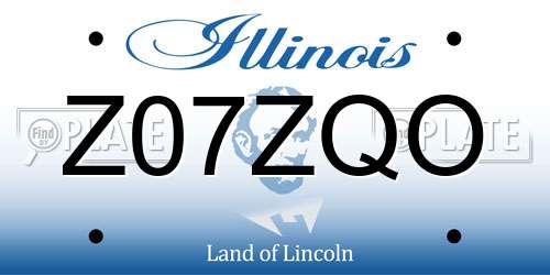 Z07ZQO Illinois License Plate