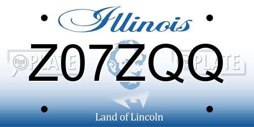 Z07ZQQ Illinois License Plate