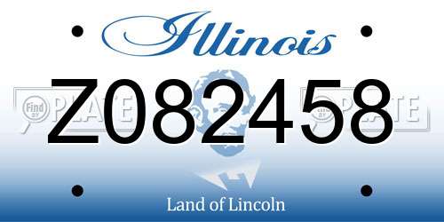 Z082458 Illinois License Plate