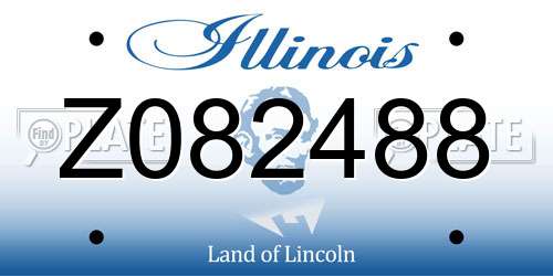 Z082488 Illinois License Plate