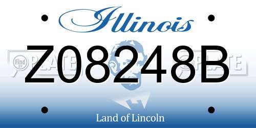 Z08248B Illinois License Plate