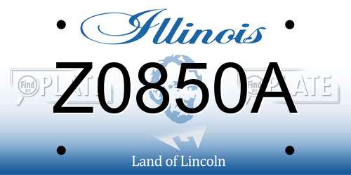 Z0850A Illinois License Plate